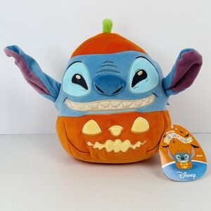 Disney Squishmallows Stitch Halloween Pumpkin Plush 8 Inch Jazwares SQDI01170